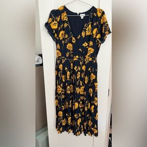 J Crew Floral Midi Dress